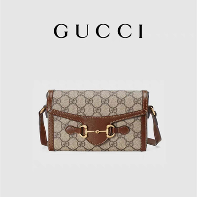 9.5oz GUCCI हॉर्सबिट 1955 मिनी बैग लेडीज़ वॉलेट बेज एबोनी