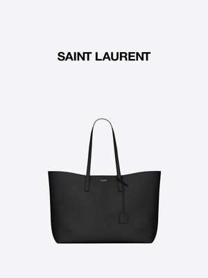 1.4lb टेक्सचर्ड लेदर ब्रांडेड लेडीज हैंडबैग ब्लैक YSL काल्फस्किन बैग ईस्ट वेस्ट