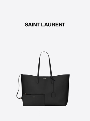 1.4lb टेक्सचर्ड लेदर ब्रांडेड लेडीज हैंडबैग ब्लैक YSL काल्फस्किन बैग ईस्ट वेस्ट