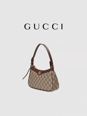 छोटा GG सुप्रीम कैनवास लेदर अंडरआर्म शोल्डर बैग GUCCI Ophidia