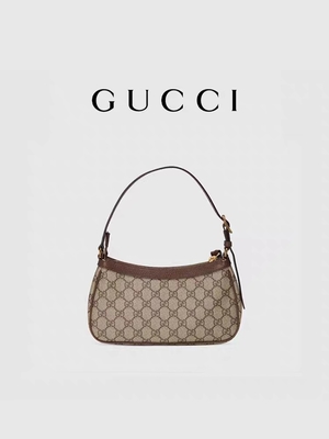 छोटा GG सुप्रीम कैनवास लेदर अंडरआर्म शोल्डर बैग GUCCI Ophidia