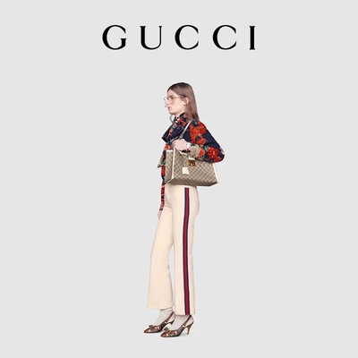 GG Gucci पैडलॉक शोल्डर बैग मीडियम सुप्रीम कैनवास कस्टमाइज्ड