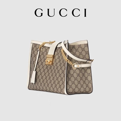 GG Gucci पैडलॉक शोल्डर बैग मीडियम सुप्रीम कैनवास कस्टमाइज्ड