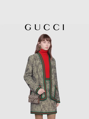 छोटे GUCCI डायोनिसस अलंकृत ब्रांडेड महिलाओं के हैंडबैग लेपित कैनवास साबर