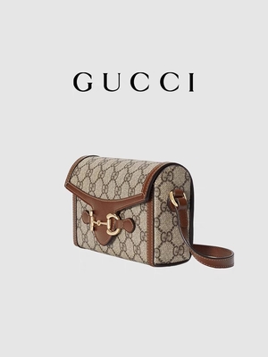 9.5oz GUCCI हॉर्सबिट 1955 मिनी बैग लेडीज़ वॉलेट बेज एबोनी