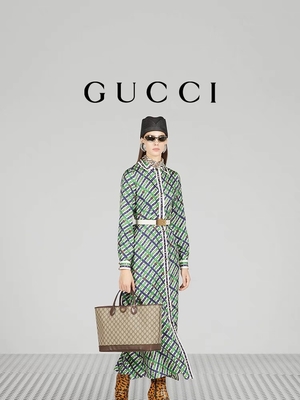 GUCCI Ophidia ब्रांडेड शोल्डर बैग छोटे मध्यम दाने वाले चमड़े का काला