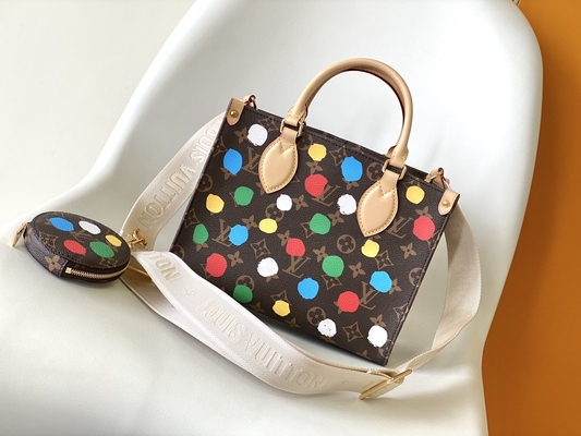 LV X Yayoi प्रीलव्ड ब्रांडेड बैग Kusama OnTheGoMM मोनोग्राम मल्टीकलर