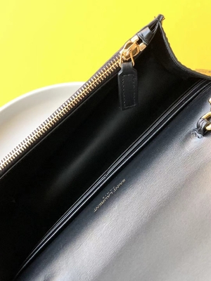 Calfskin YSL काला बैग सोने की चेन केट छोटा लटकन