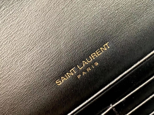 Calfskin YSL काला बैग सोने की चेन केट छोटा लटकन