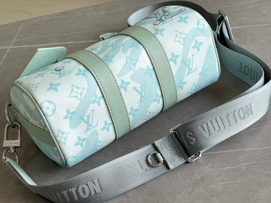 Business LV डिज़ाइनर मोनोग्राम बैग Keepall BandoulièRe 50 नीला ट्रैवल बैग